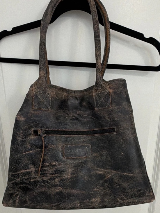 BED|STU Handbags - BED|STU Men's Distressed Leather Messenger Tote - Dark Brown